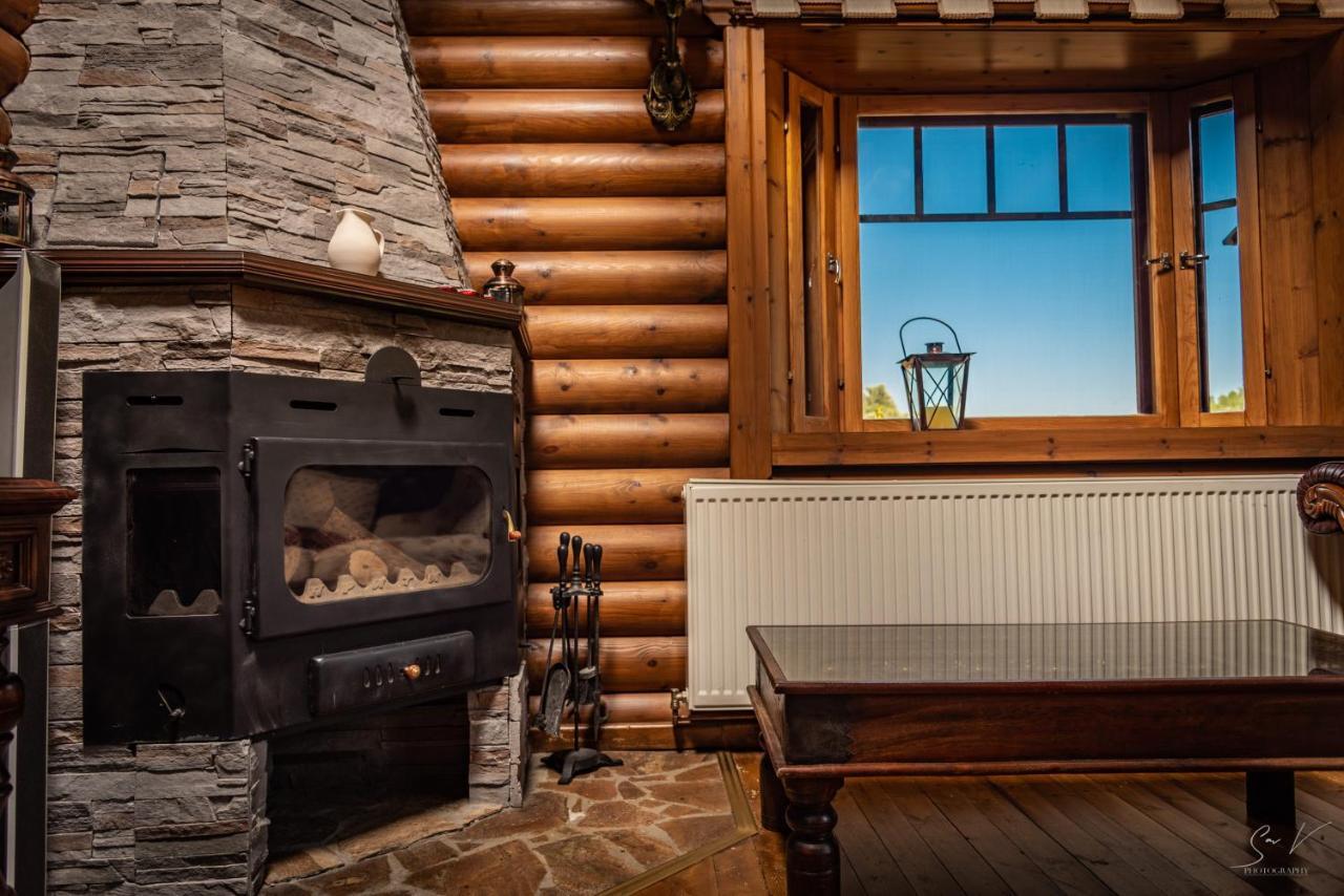 *2 Bdr Log House /Mountains/Queen Bed/Fireplace Gourri Luaran gambar